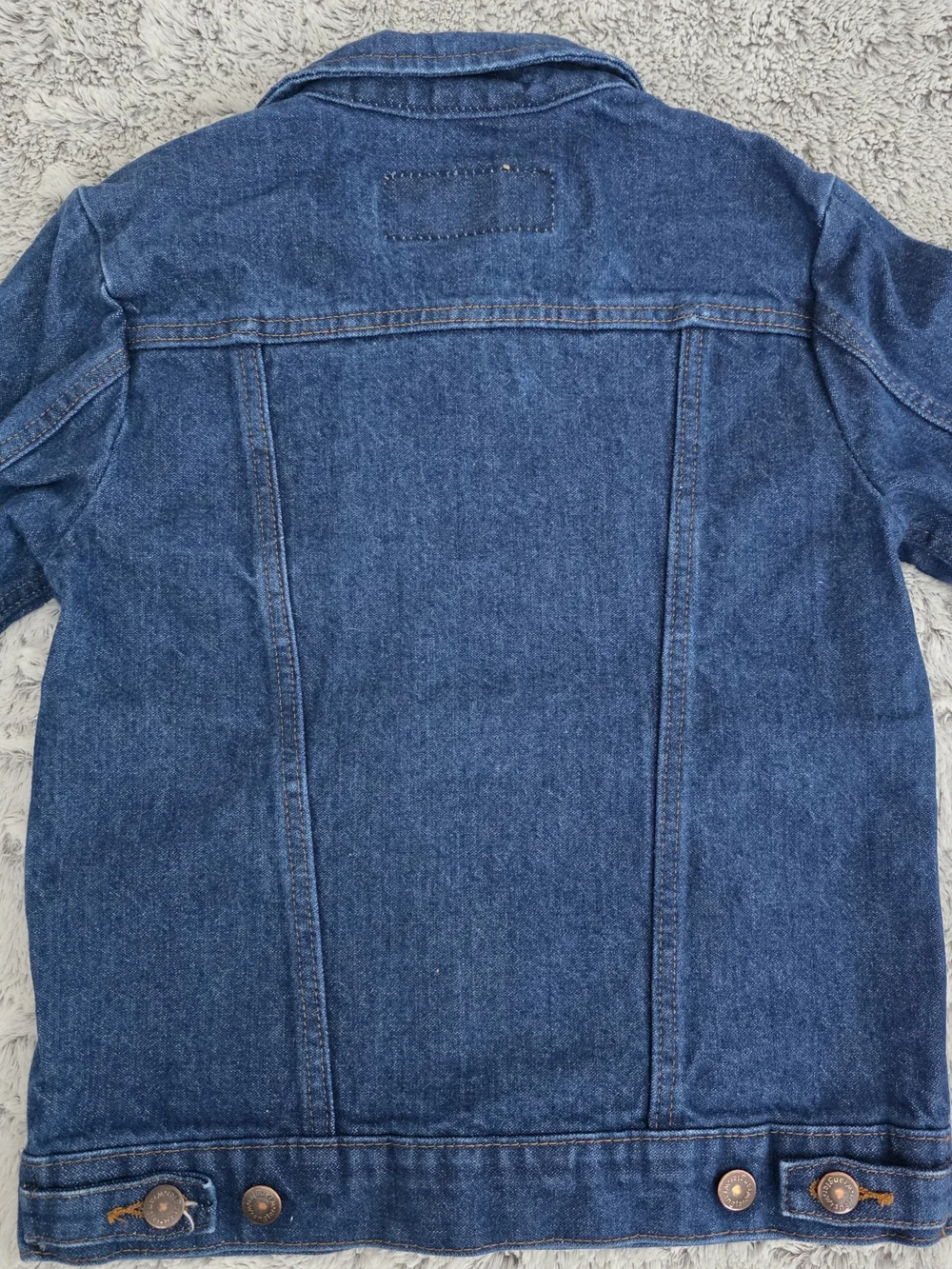 Wrangler Kid's Unisex Medium Wash Size Medium Adjustable Sides Denim Jacket